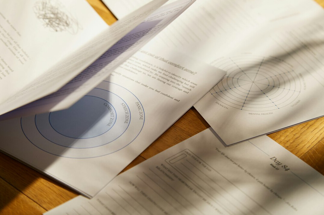 declassified papers on table
